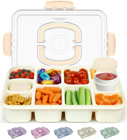 Caperci Cream-color Snackle tray close-up highlighting durable design.