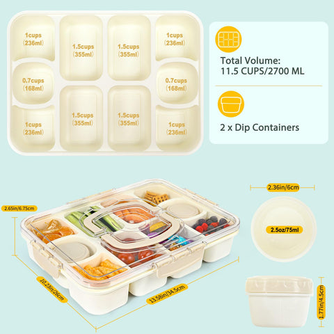 Caperci Snackle set shown during a picnic with assorted snacks.