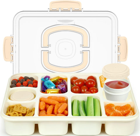 Caperci Snackle tray showing 10 compartments for organized snacking on the go.
