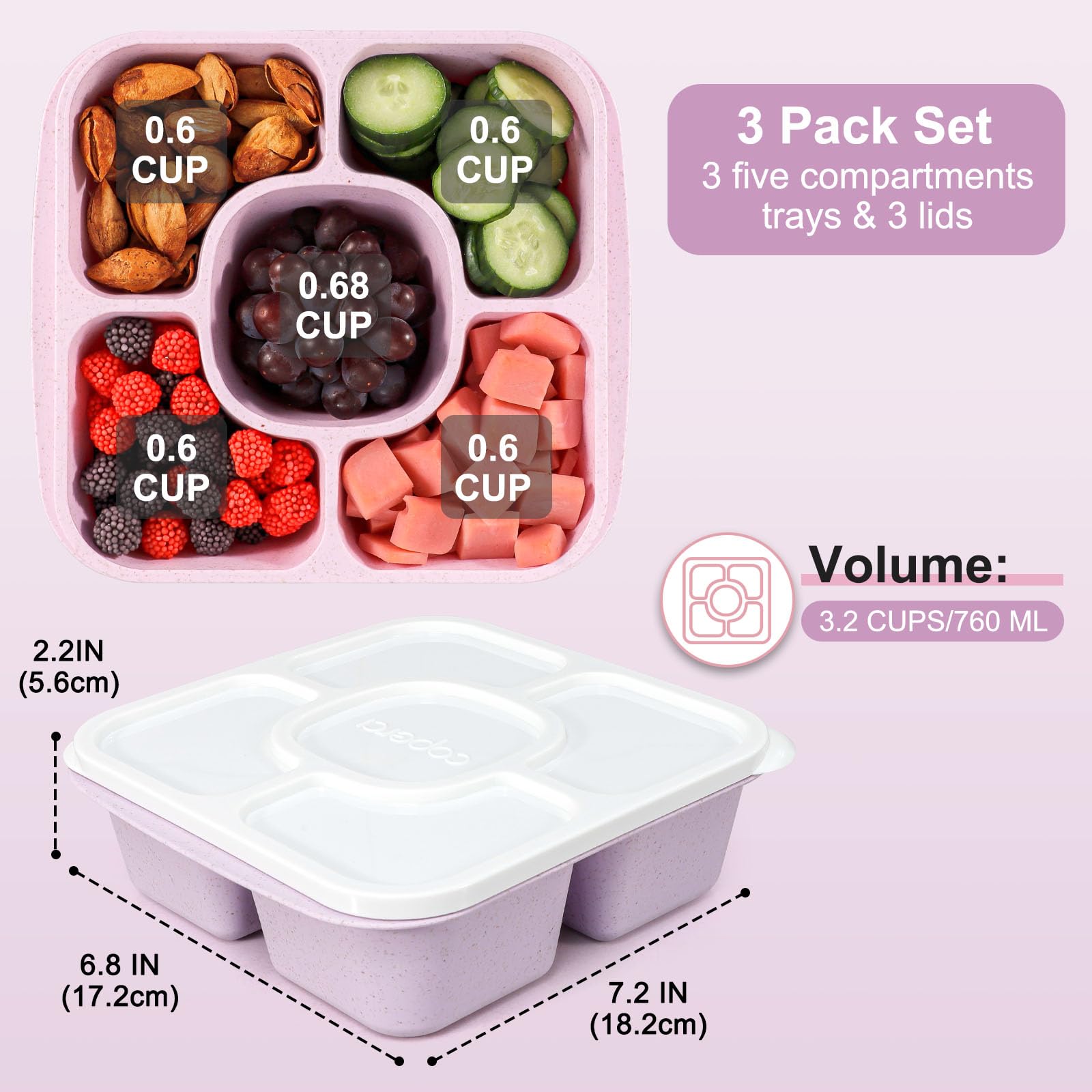 Caperci container stack demonstrates nesting design for space-saving storage.