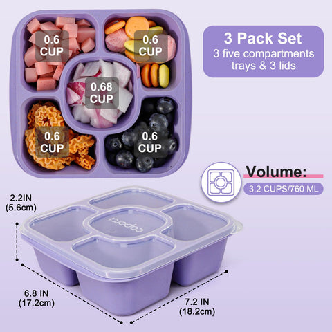 Caperci wheat straw BPA-free material for durable meal prep.