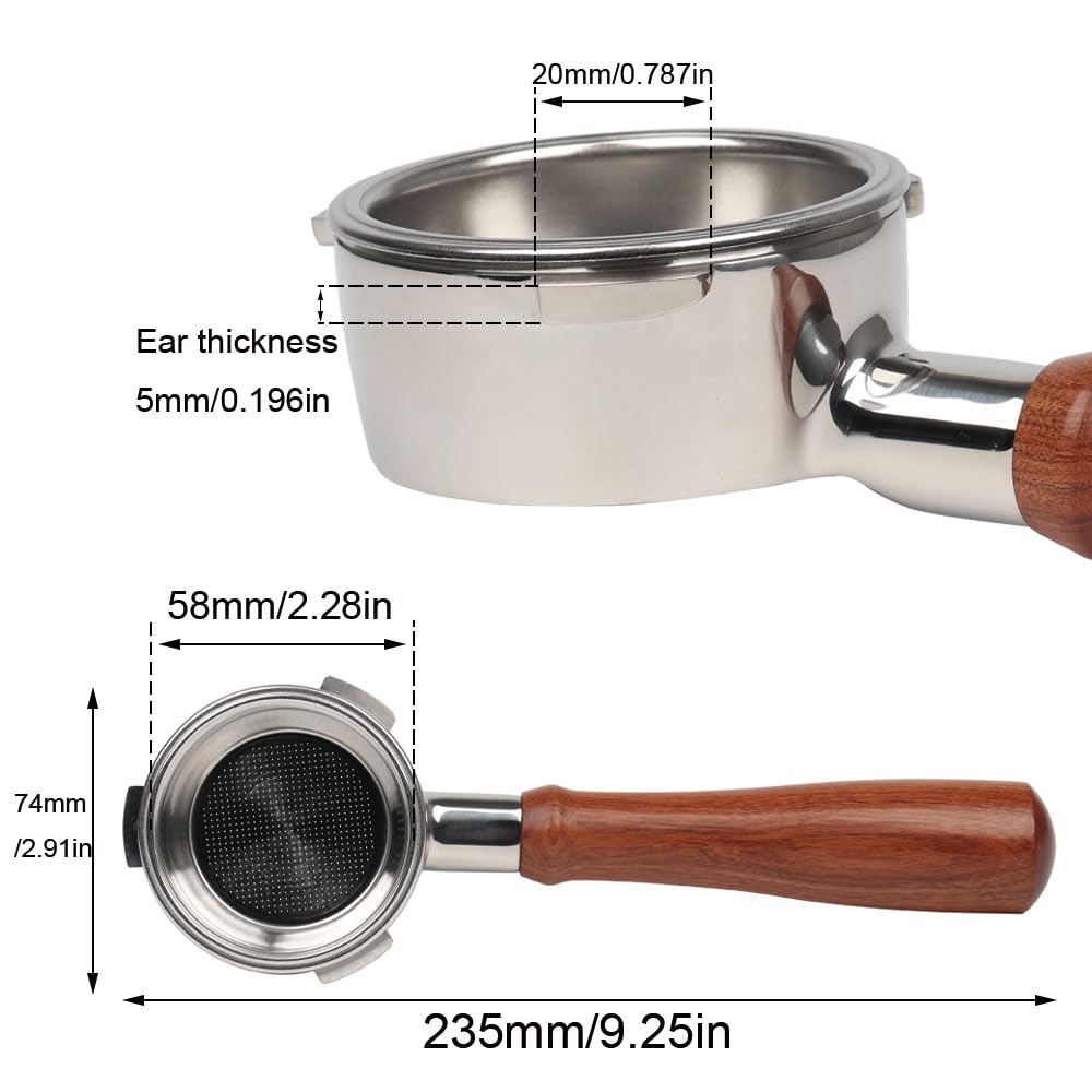 CAPFEI bottomless portafilter compatible with CASABREWS 5700 series for versatile setups.