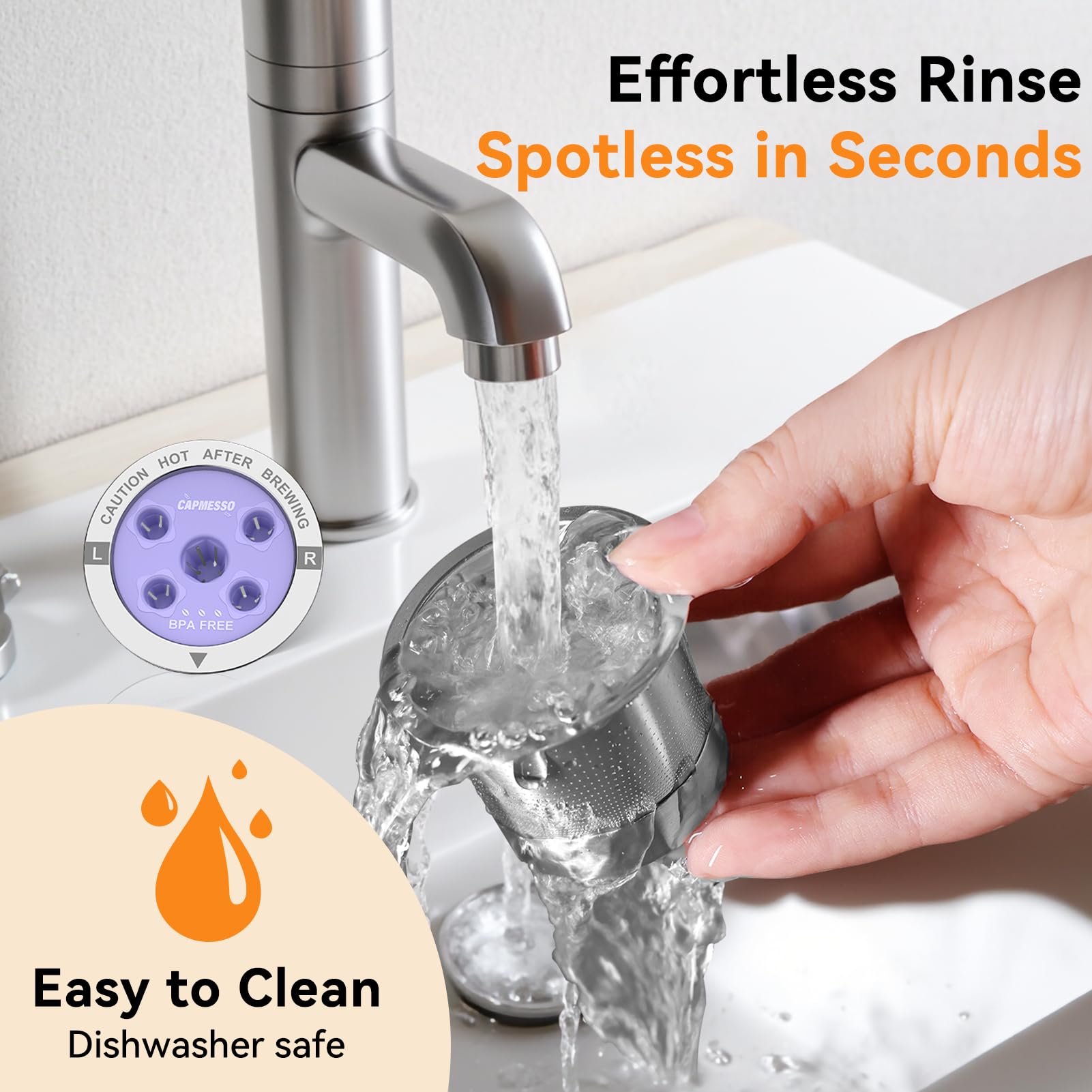 CAPMESSO BPA-free silicone ring for safe brewing