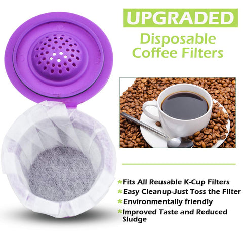 CAPMESSO paper filters inside a reusable K-Cup trap grounds and oils.
