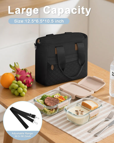 Capolo lunch bag metal hardware highlights durability and long-lasting use