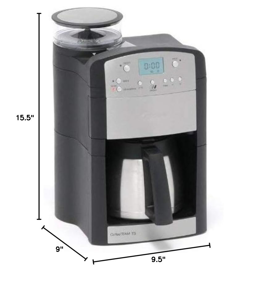 Capresso CoffeeTeam TS front view showing all-in-one design