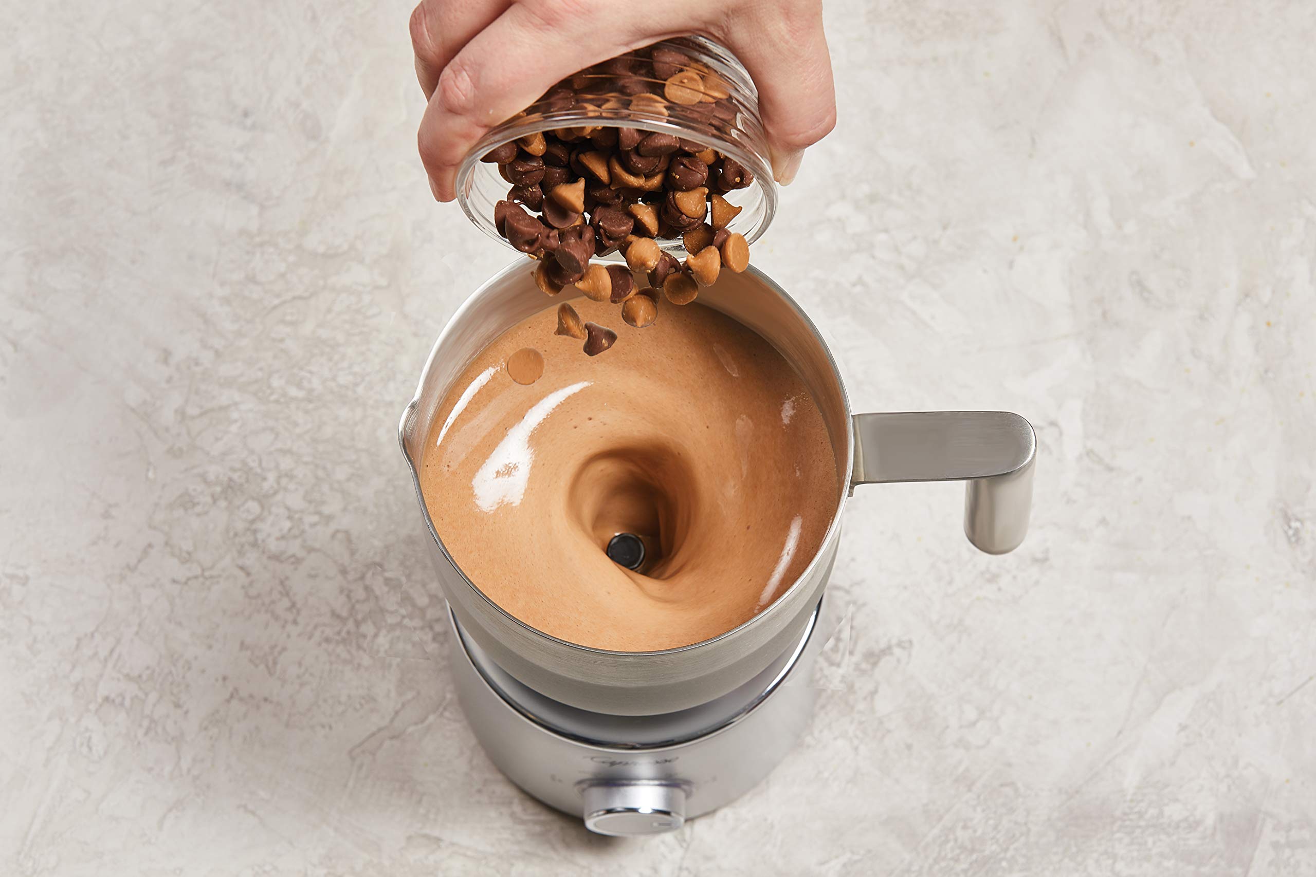 Capresso Froth Select works with dairy and plant milks for versatility