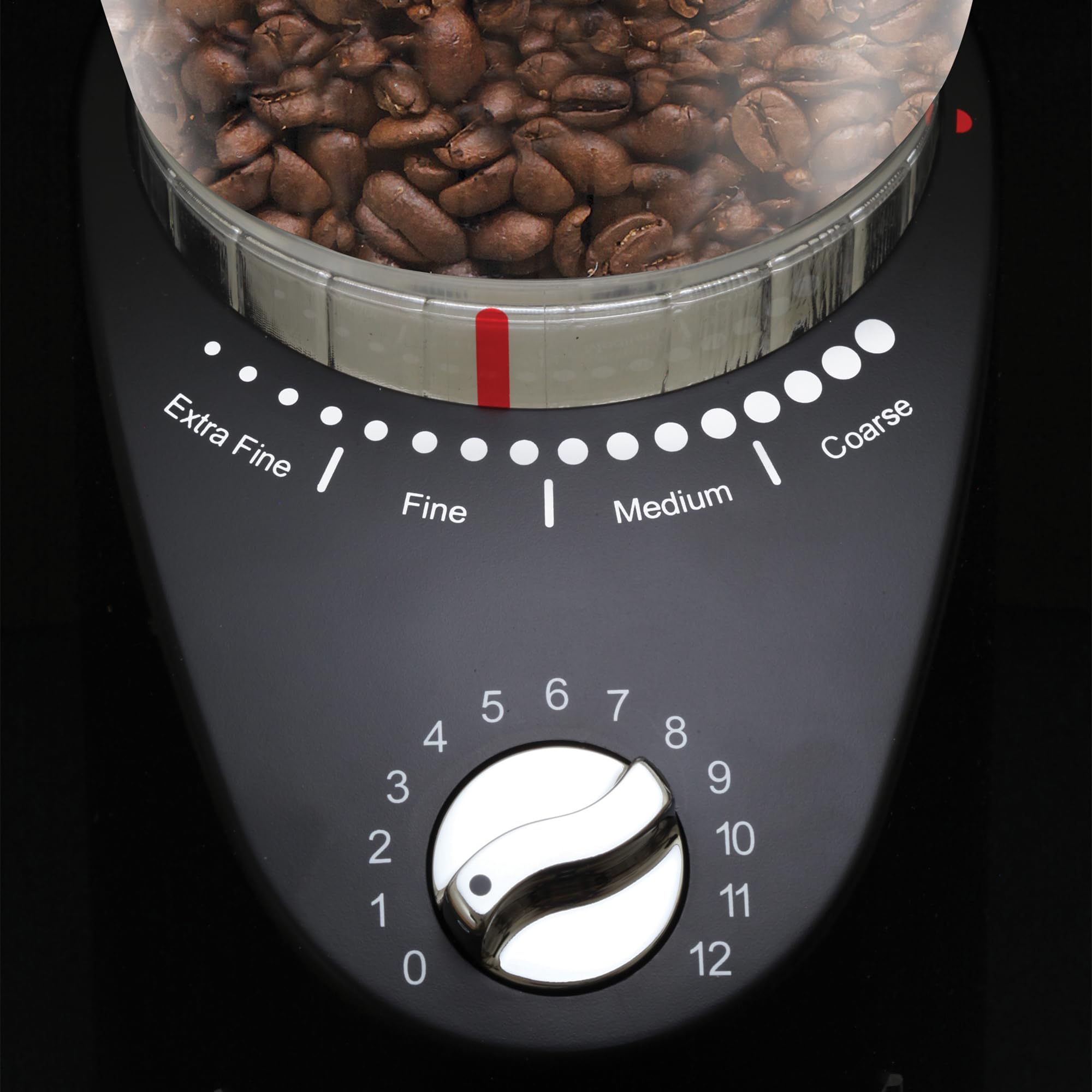 Capresso Infinity Plus safety lock ensures secure operation during busy mornings.