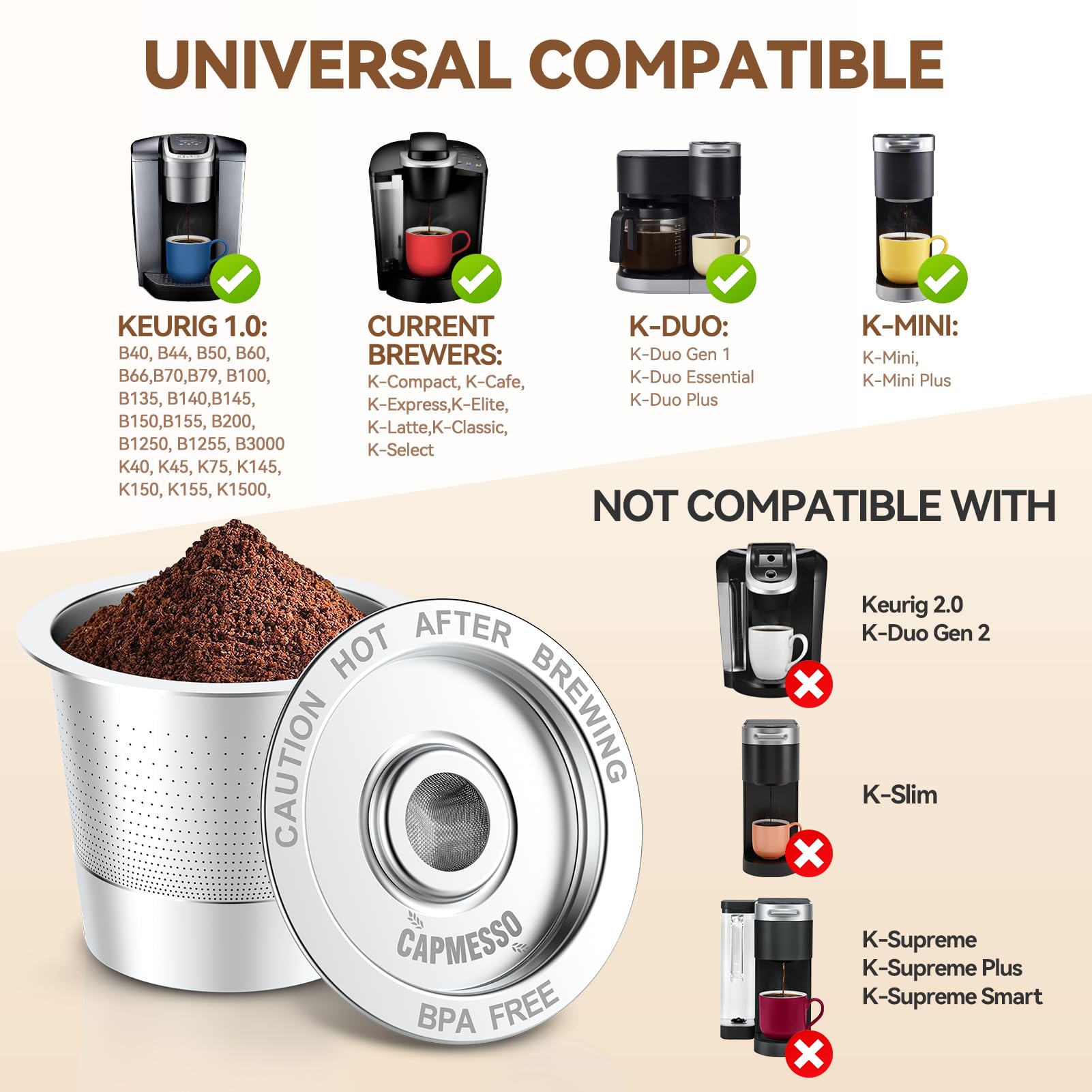 CAPMESSO four-pack pods with 12 gaskets ready for multiple users.