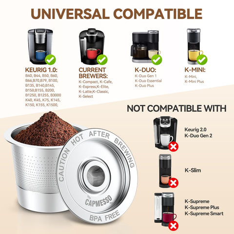 CAPMESSO four-pack pods with 12 gaskets ready for multiple users.
