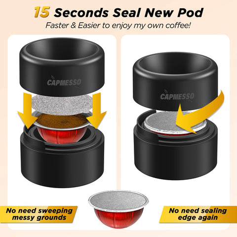 CAPMESSO dual-ended brush for precise powder filling and compacting.