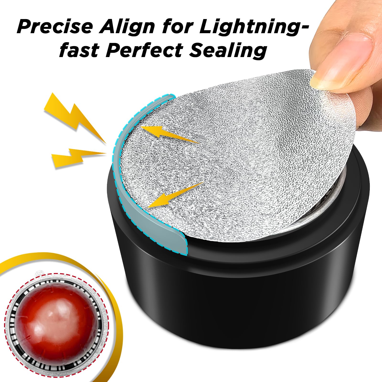 CAPMESSO sealing base demonstrates fast, mess-free pod filling.