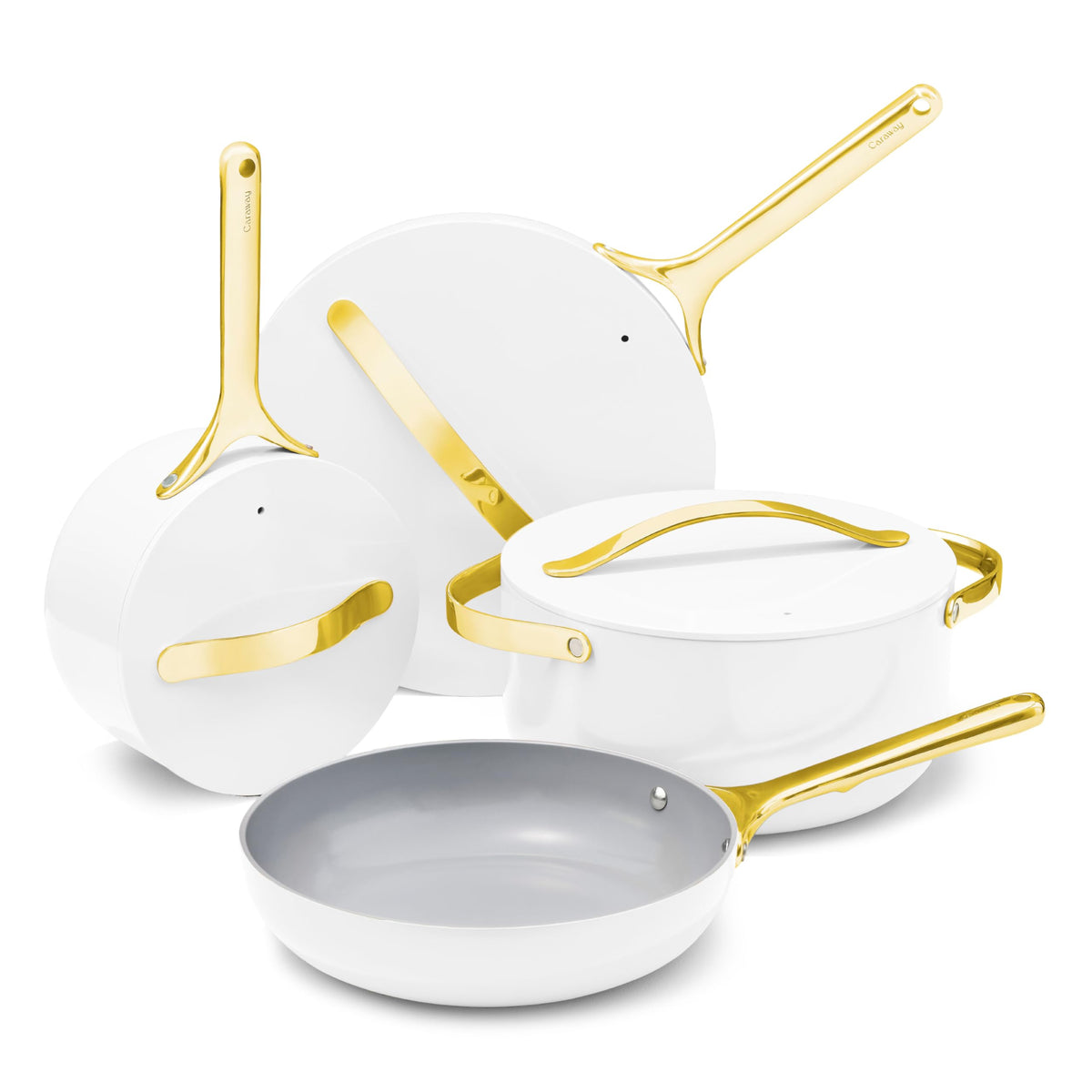 Caraway 12-piece cookware set 10.5-inch frying pan for even sautéing with little oil