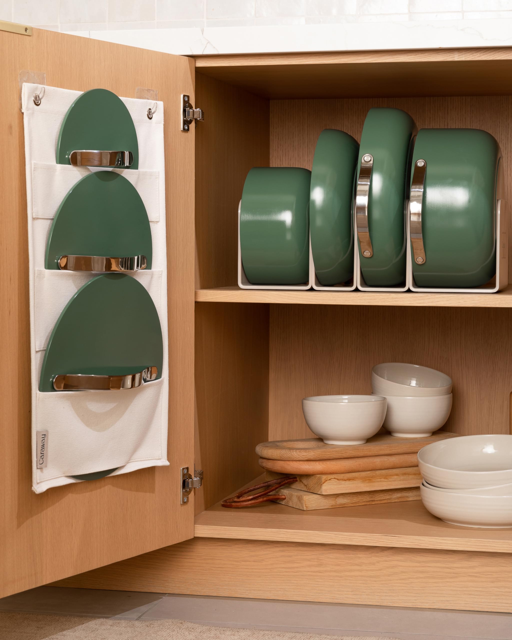 Caraway cookware is oven safe and works on induction and gas stoves