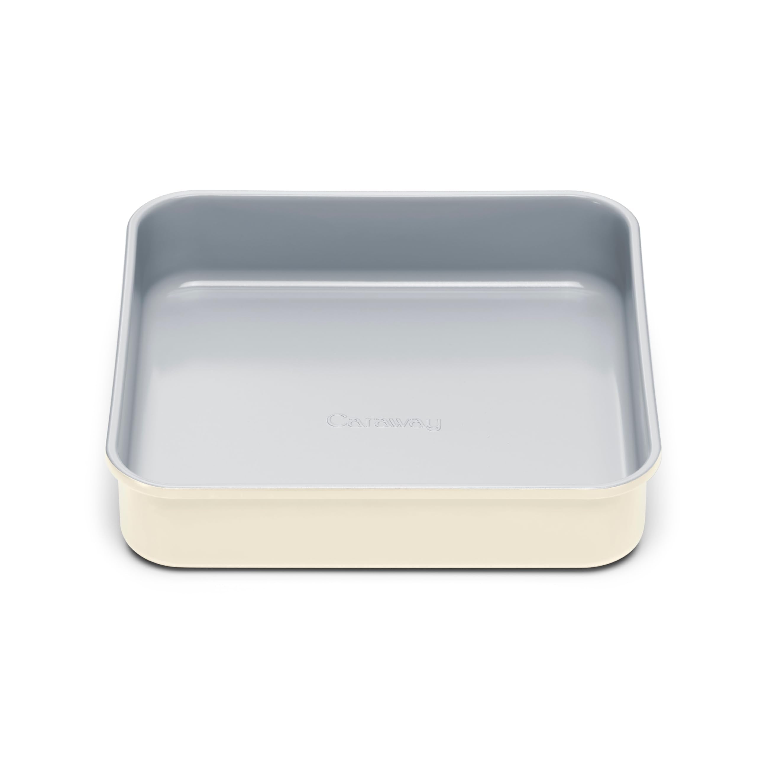 Caraway 9-inch square pan for brownies with easy release and quick cleanup.