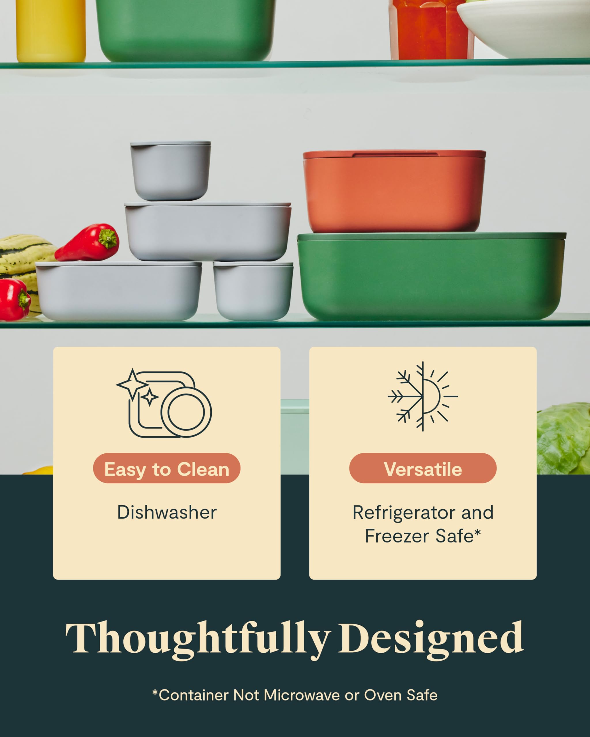 Caraway dash inserts fit seamlessly with containers for a cohesive lunch kit.