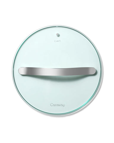 Caraway 7-inch glass lid with clear view for small pots, precise simmering