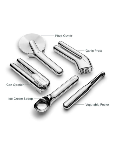 Caraway garlic press enables easy mincing with sturdy stainless steel.