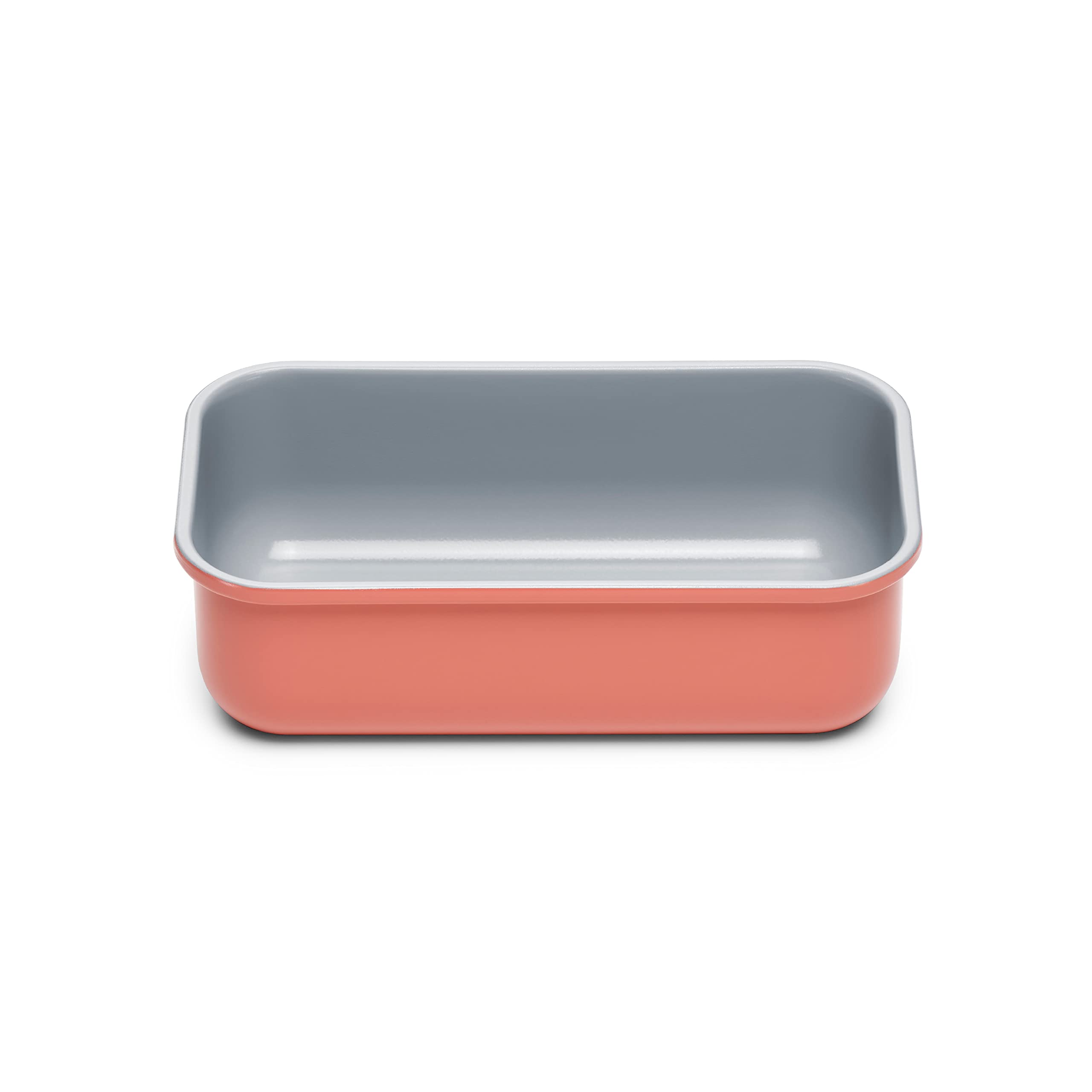 Caraway 1 lb loaf pan perspective view with easy-release ceramic coating for baking.