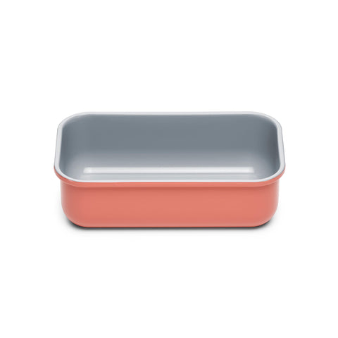 Caraway 1 lb loaf pan perspective view with easy-release ceramic coating for baking.