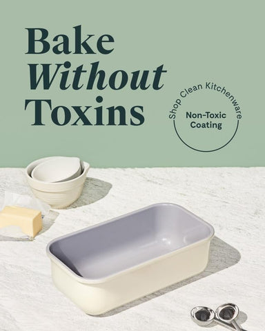 Caraway loaf pan close-up shows non-stick coating and smooth release