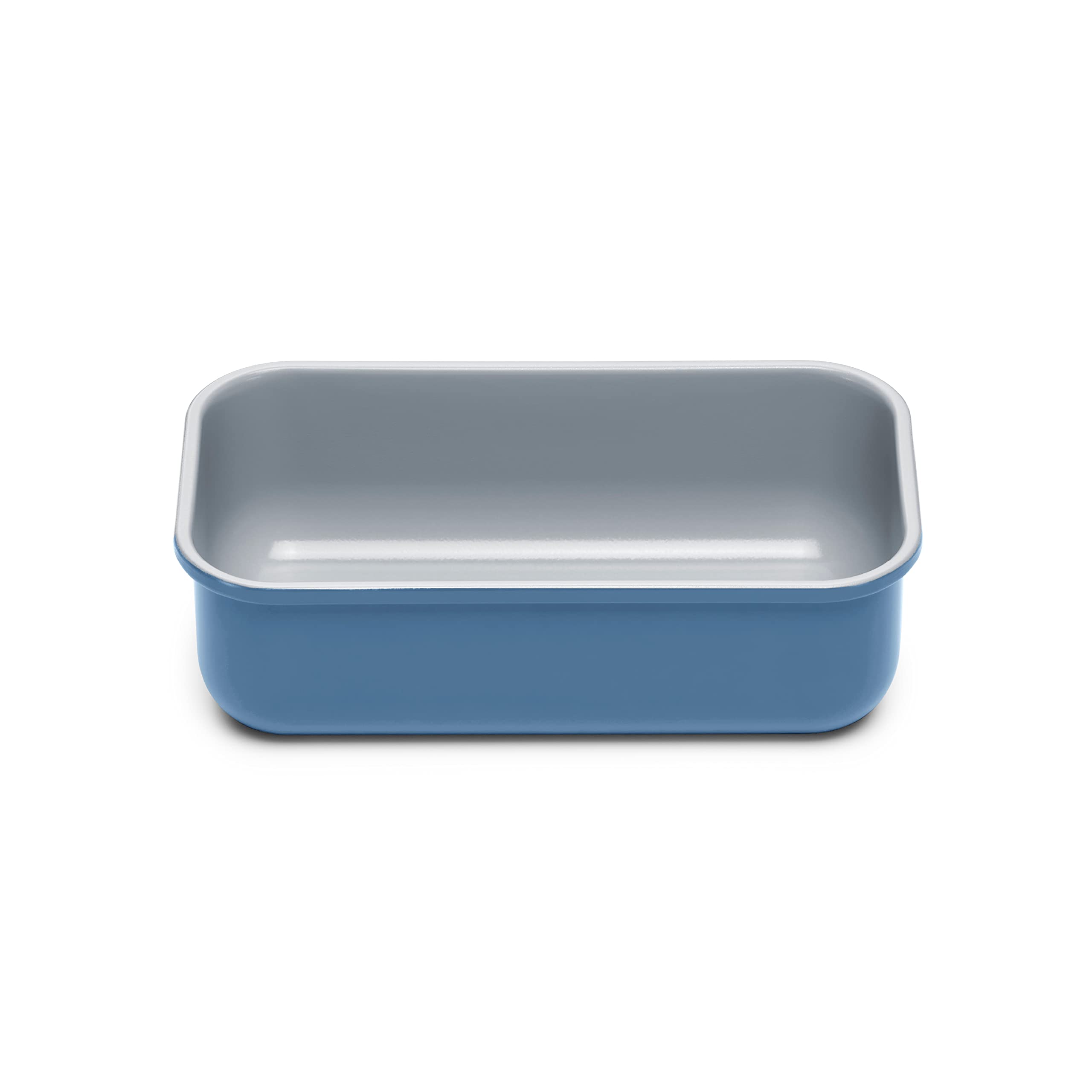 Caraway loaf pan 1lb slate front view for even baking and easy release