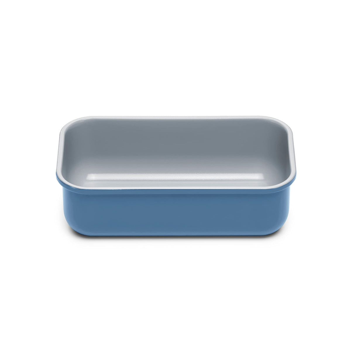 Caraway loaf pan 1lb slate front view for even baking and easy release