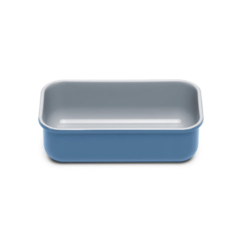 Caraway loaf pan 1lb slate front view for even baking and easy release