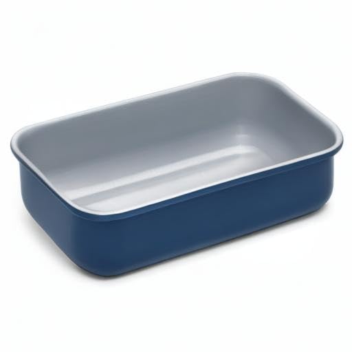 Caraway loaf pan navy nesting with other bakeware for organized storage.