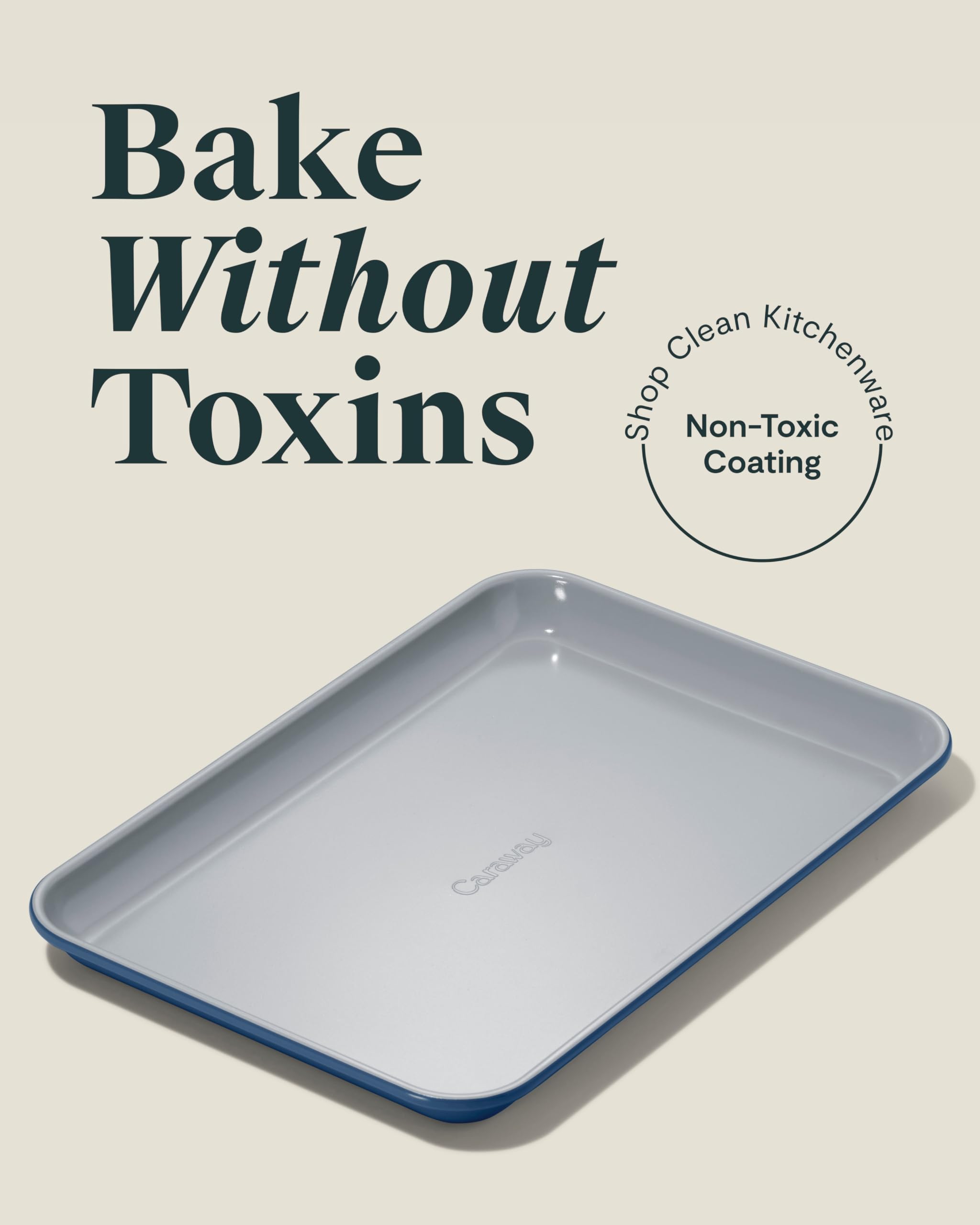 Caraway mini bakeware in oven shot, ideal for roasting vegetables in small batches