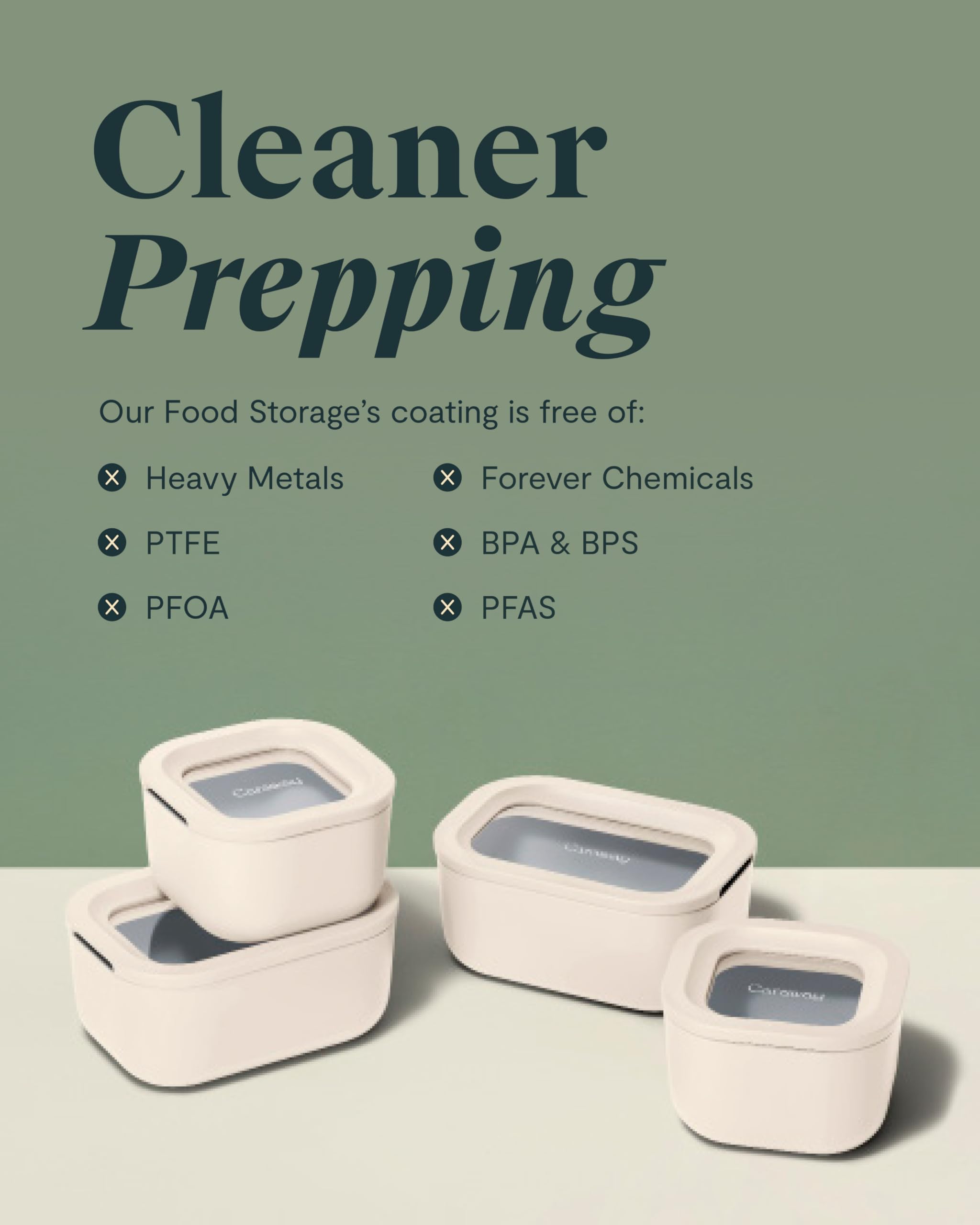 caraway dash inserts pair with mini glass containers for a complete set