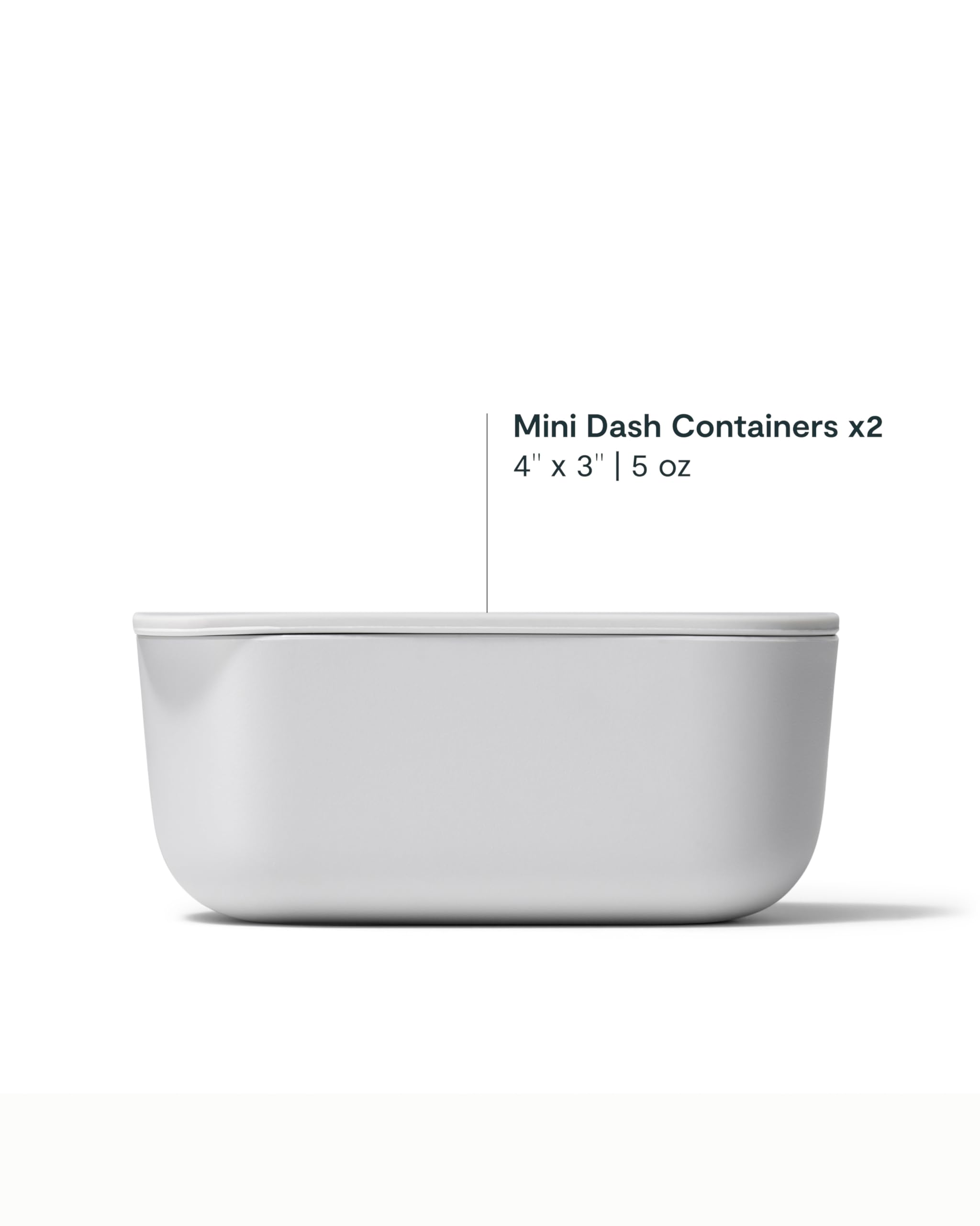 caraway mini dash inserts in mini glass containers, enhances lunch organization