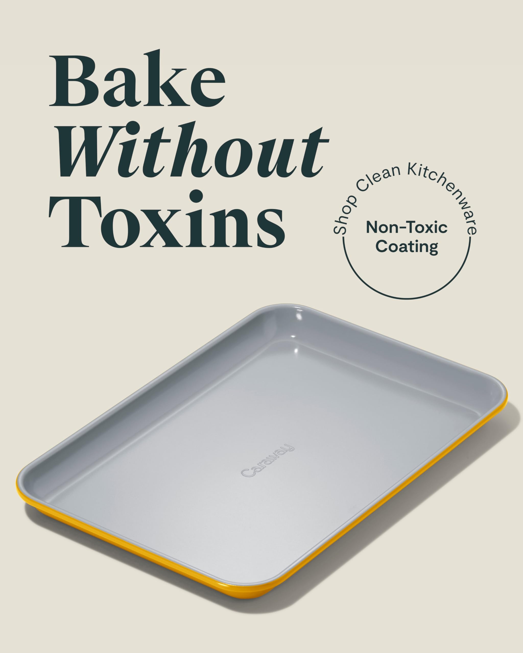 Caraway mini sheet pan ideal for roasting vegetables and small portions.