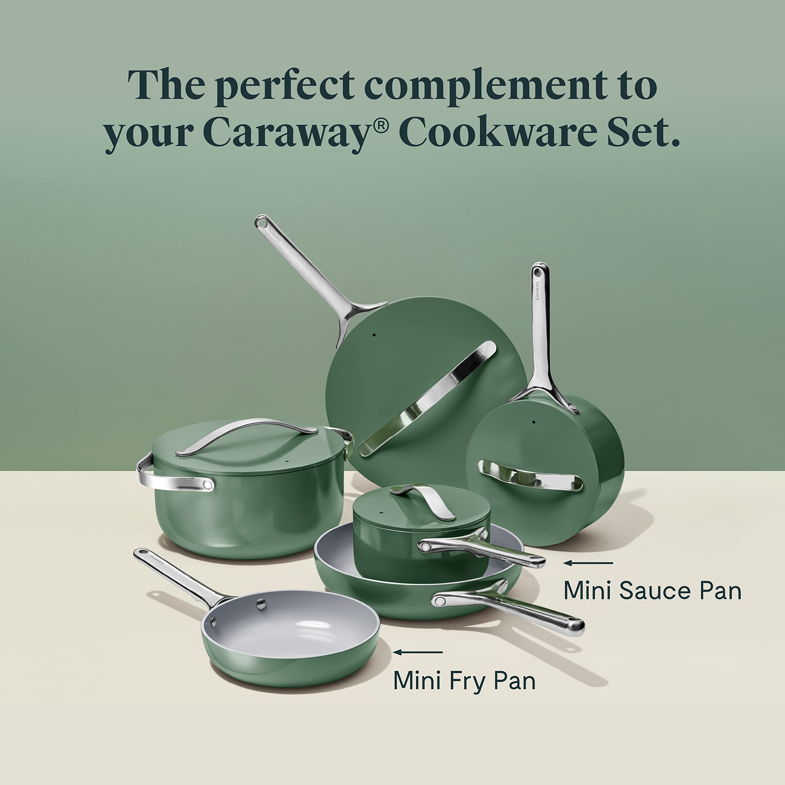 Caraway pan safe up to 550°F for oven finishing.