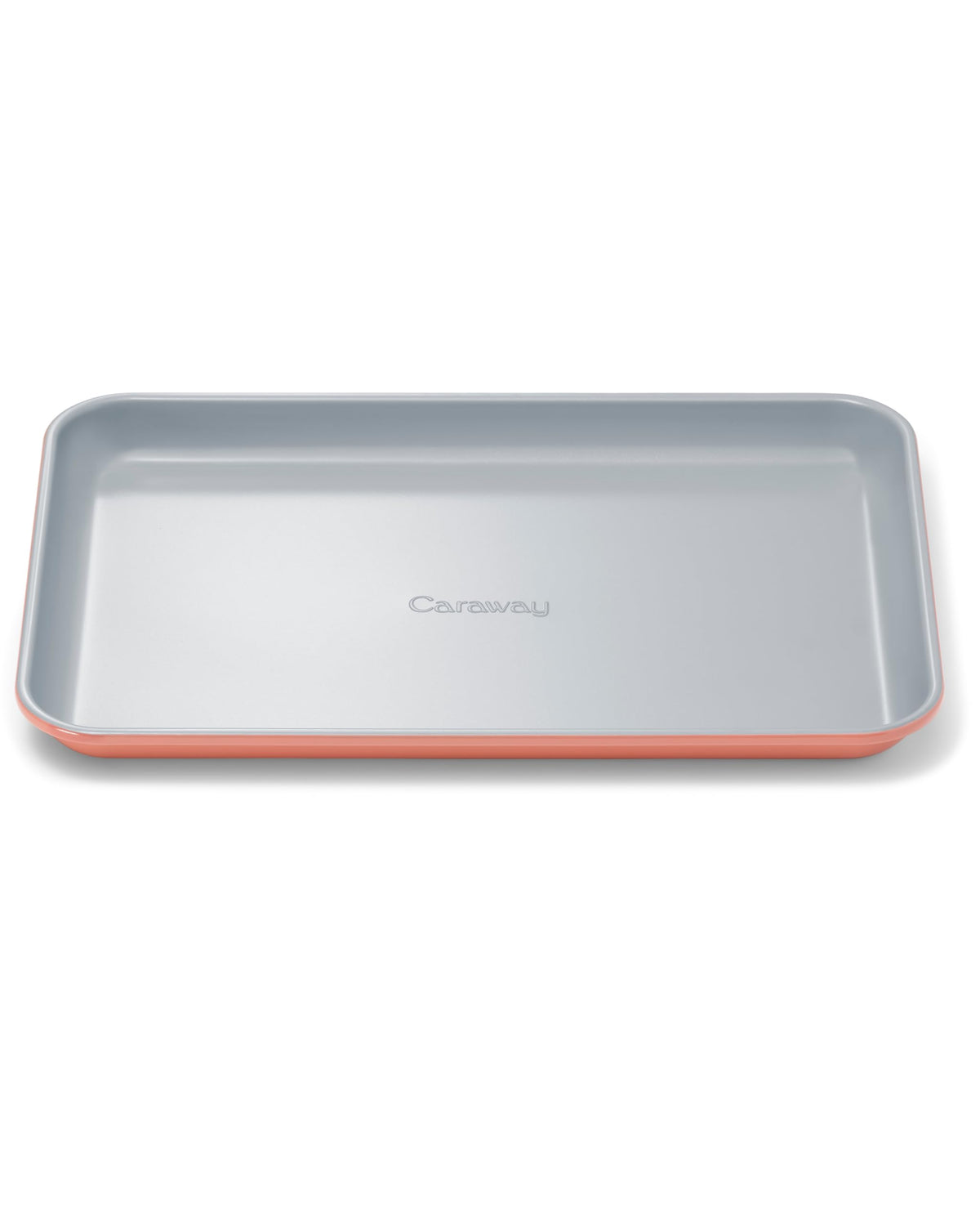 Caraway small baking sheet with ceramic coating offers a nonstick surface for easy cleanup
