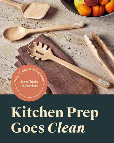 Caraway wooden server ready for serving from hot pots.