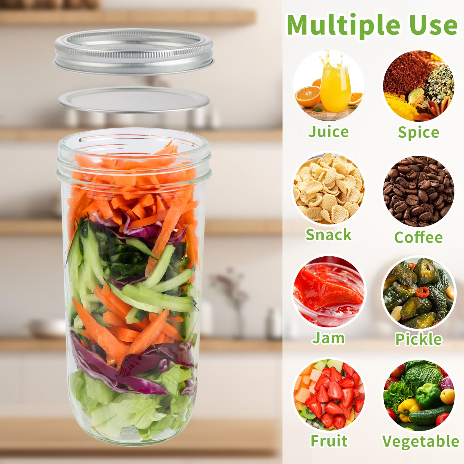 CARBLIN kitchen storage jar keeps spices and oats neatly stored.