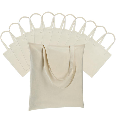 Carbrea 12-pack canvas tote bag folded compact for portability.