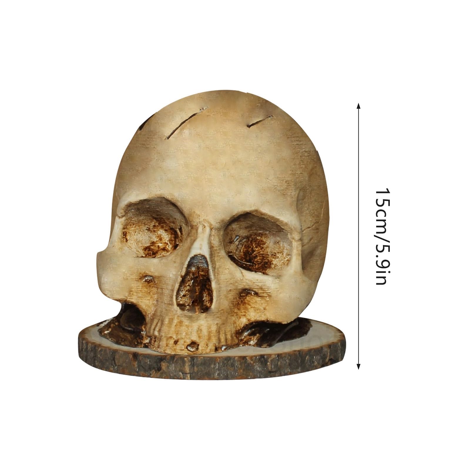 CAREEN hand-painted skull stand offers unique kitchen organization.