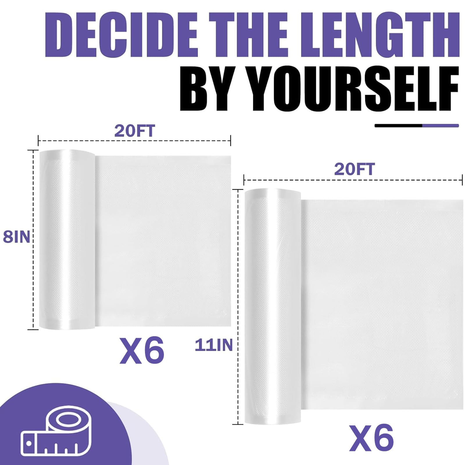 CAREGY 11x20 roll pack showing large item sealing and versatility.
