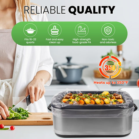 CAREGY BPA-free and odorless liner for clean cooking surfaces.