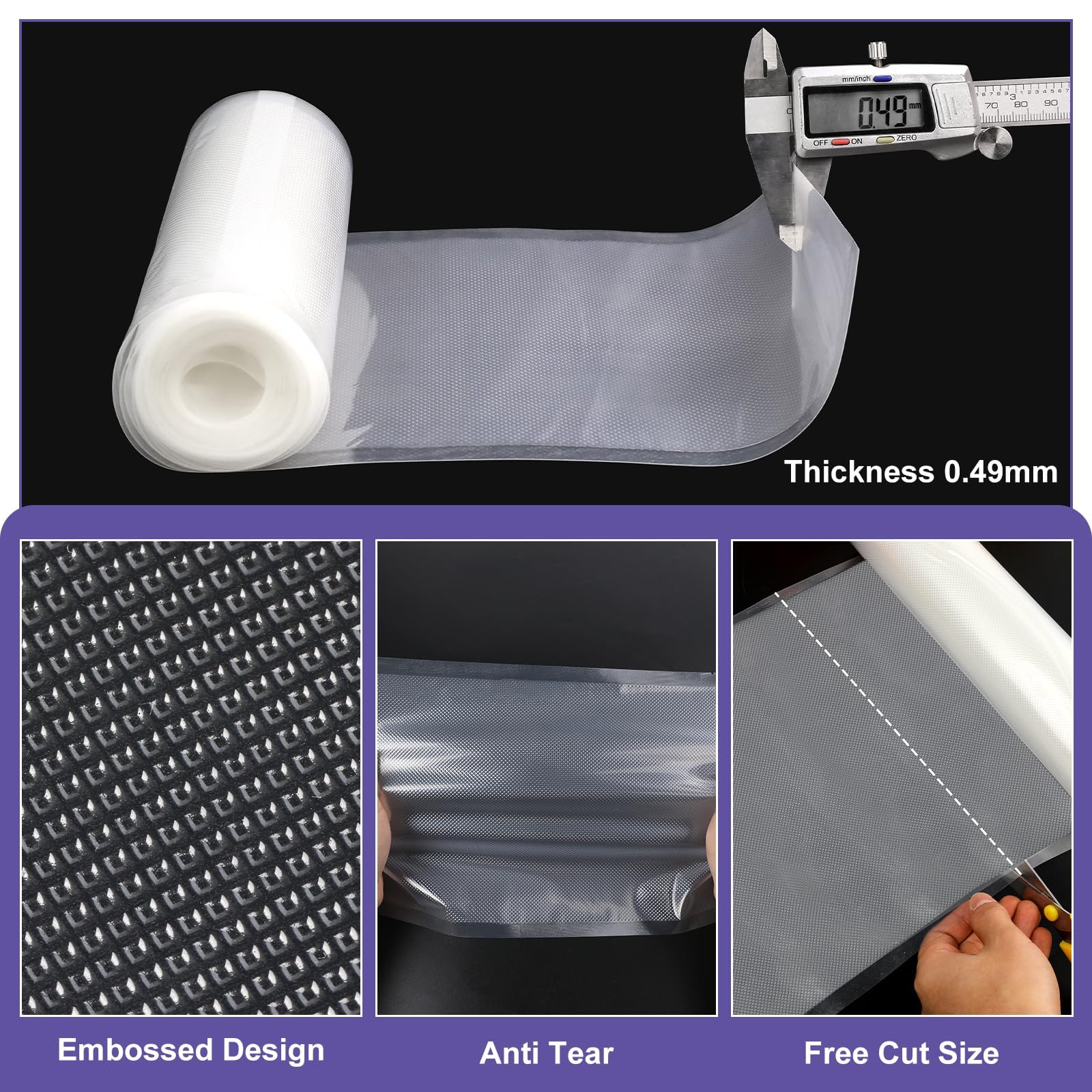 CAREGY free-cutting bags allow custom sizes with minimal waste.