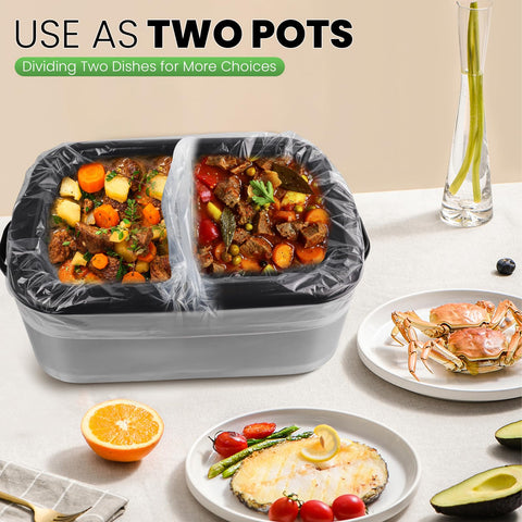CAREGY multipurpose roaster liner for soups, seafood, vegetables, and stews.