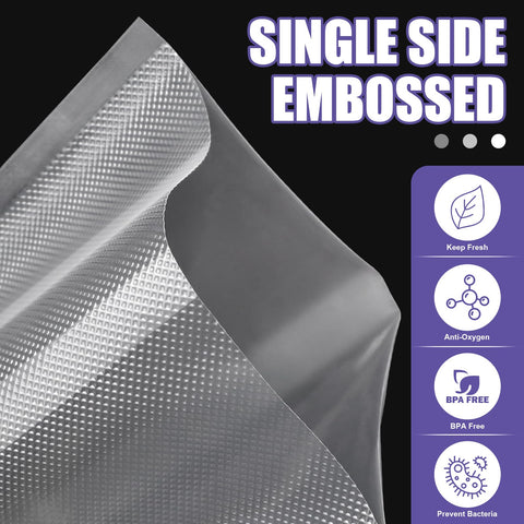 CAREGY embossed-design rolls ensure strong seals and freshness.
