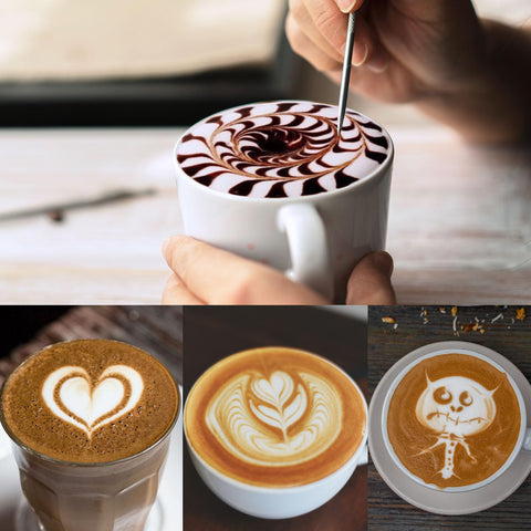 Careula latte art pen included for creative coffee designs at home.