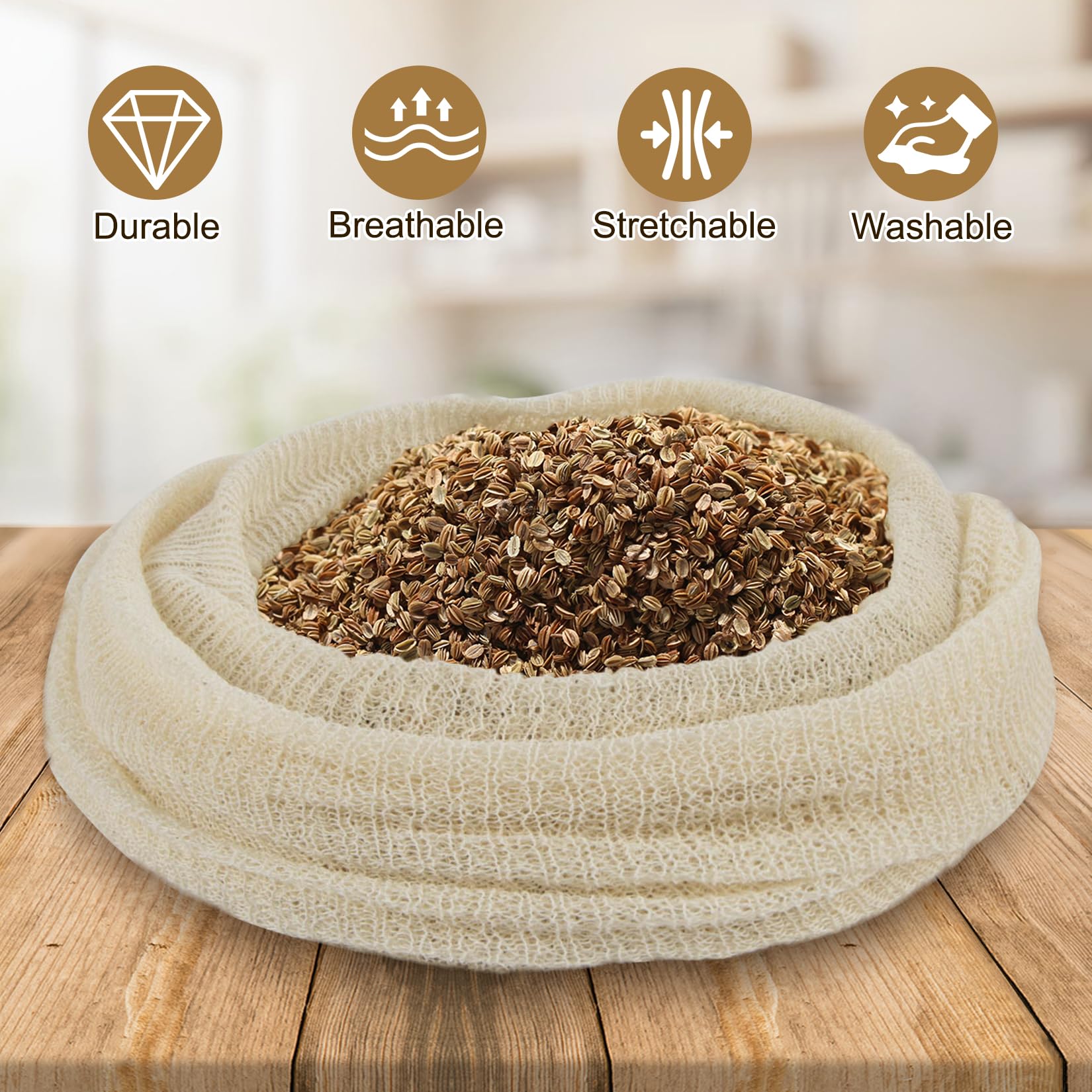 CARGEN brew bags stretchable and elastic, indicating durable, reusable design