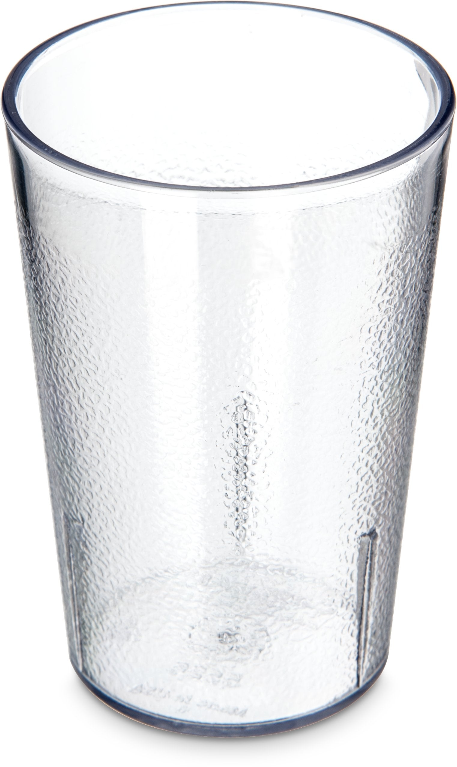 Carlisle 8 oz stackable clear tumbler for easy serving