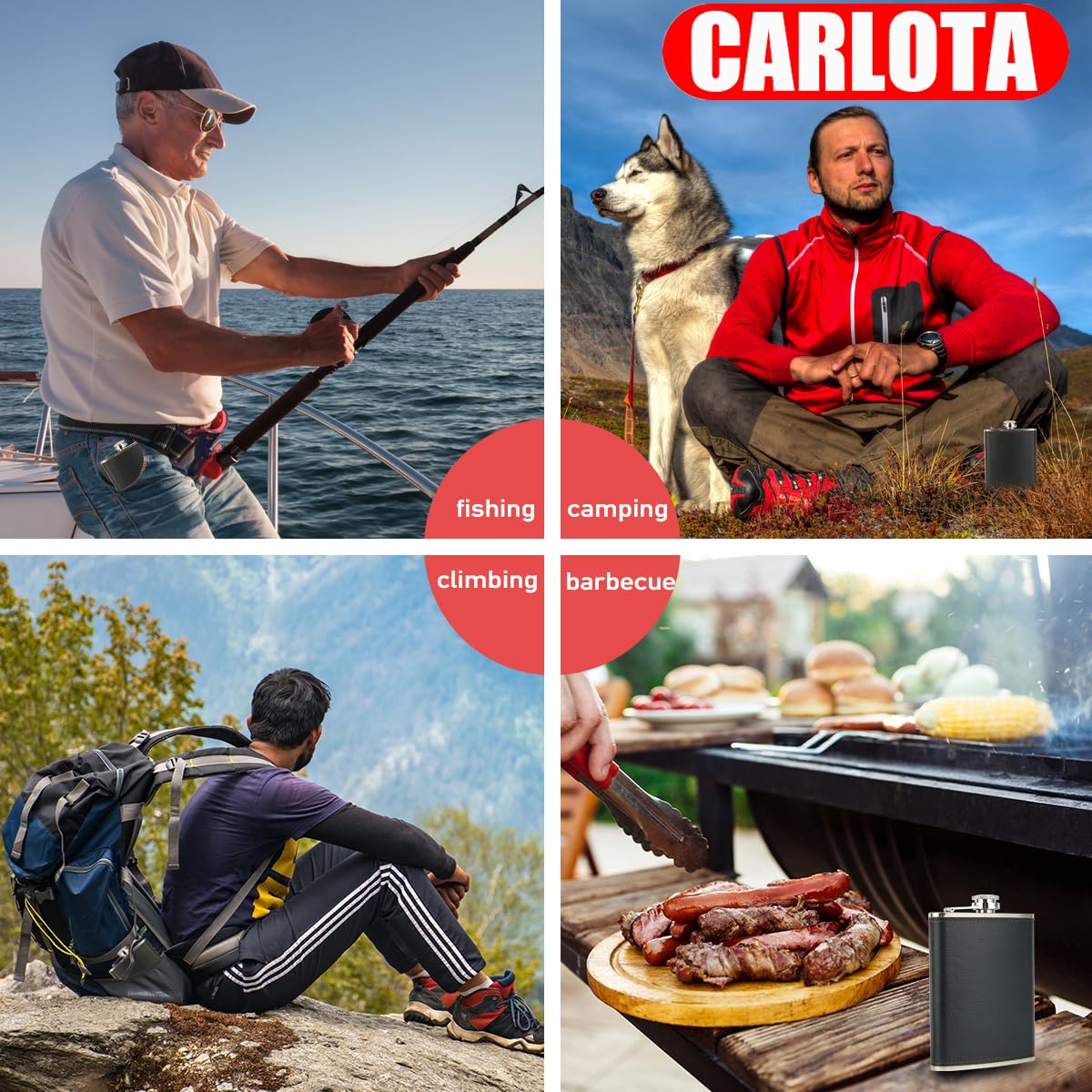 Carlota leather-wrapped hip flask combines durability with a premium look