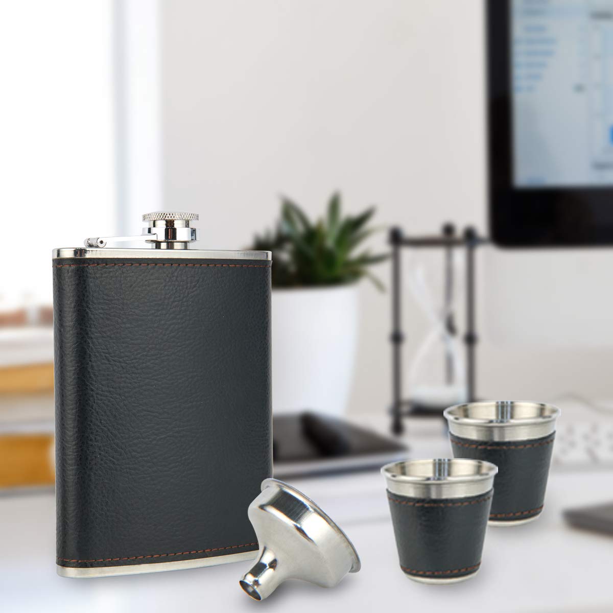 Carlota hip flask compact design fits pockets for discreet sipping anywhere