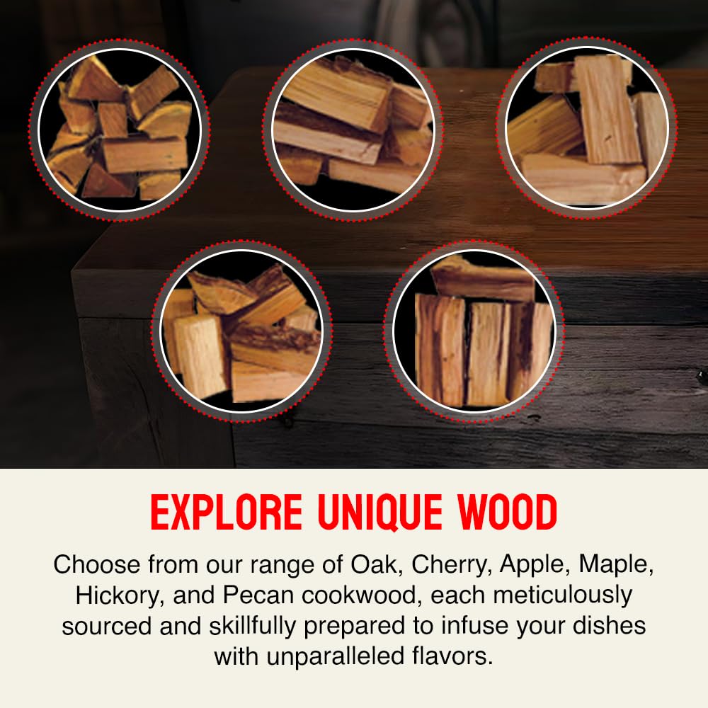 Carolina Cookwood clean-burning wood supports high-temperature pizza cooking